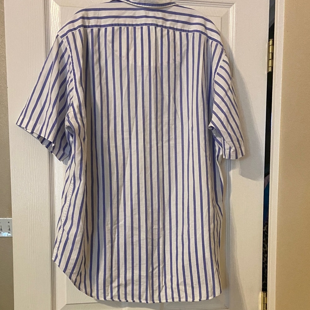 Polo by Ralph Lauren Men's Blue and White Striped Shirt - Picture 4 of 4